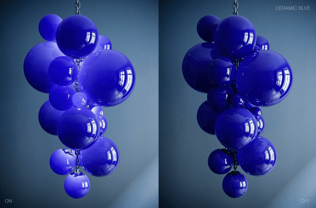 Velymo Grapetta Chandelier Glass lighting by Bling Lighting Studio