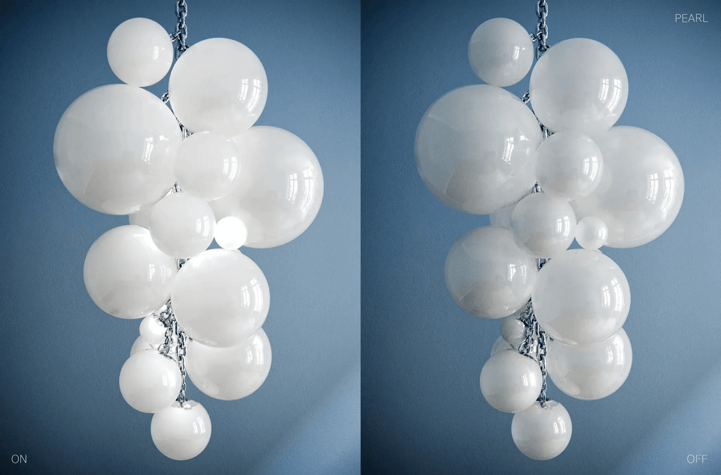 Velymo Grapetta Chandelier Glass lighting by Bling Lighting Studio