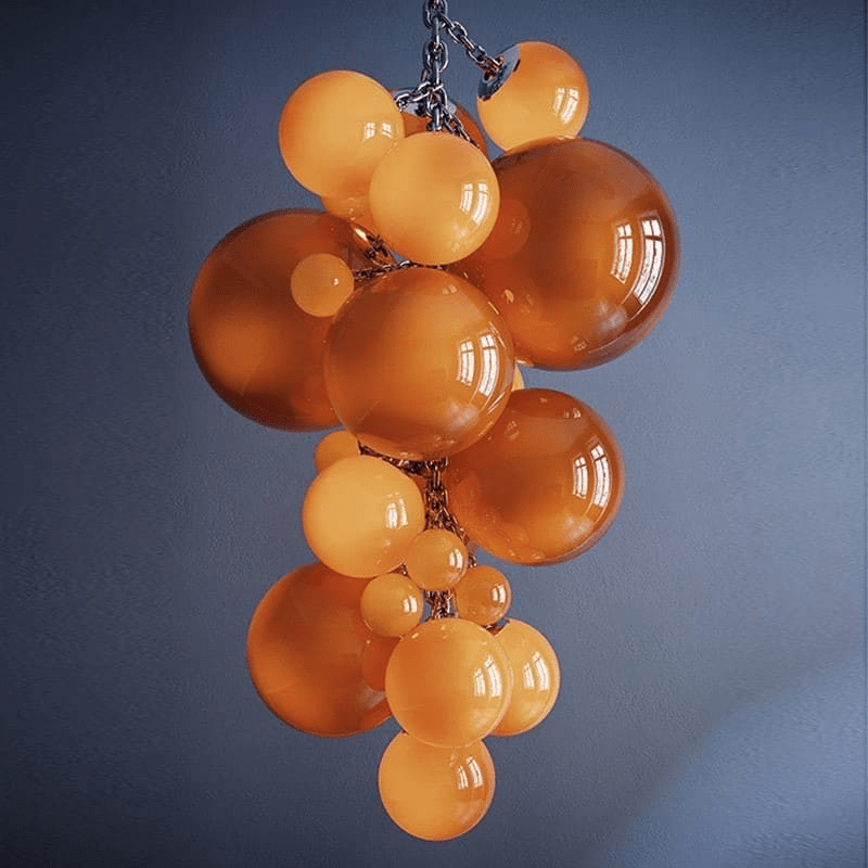 Velymo Grapetta Chandelier Glass lighting by Bling Lighting Studio