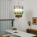 Prismatic Glass Colorful Chandelier Glass lighting by Bling Lighting Studio