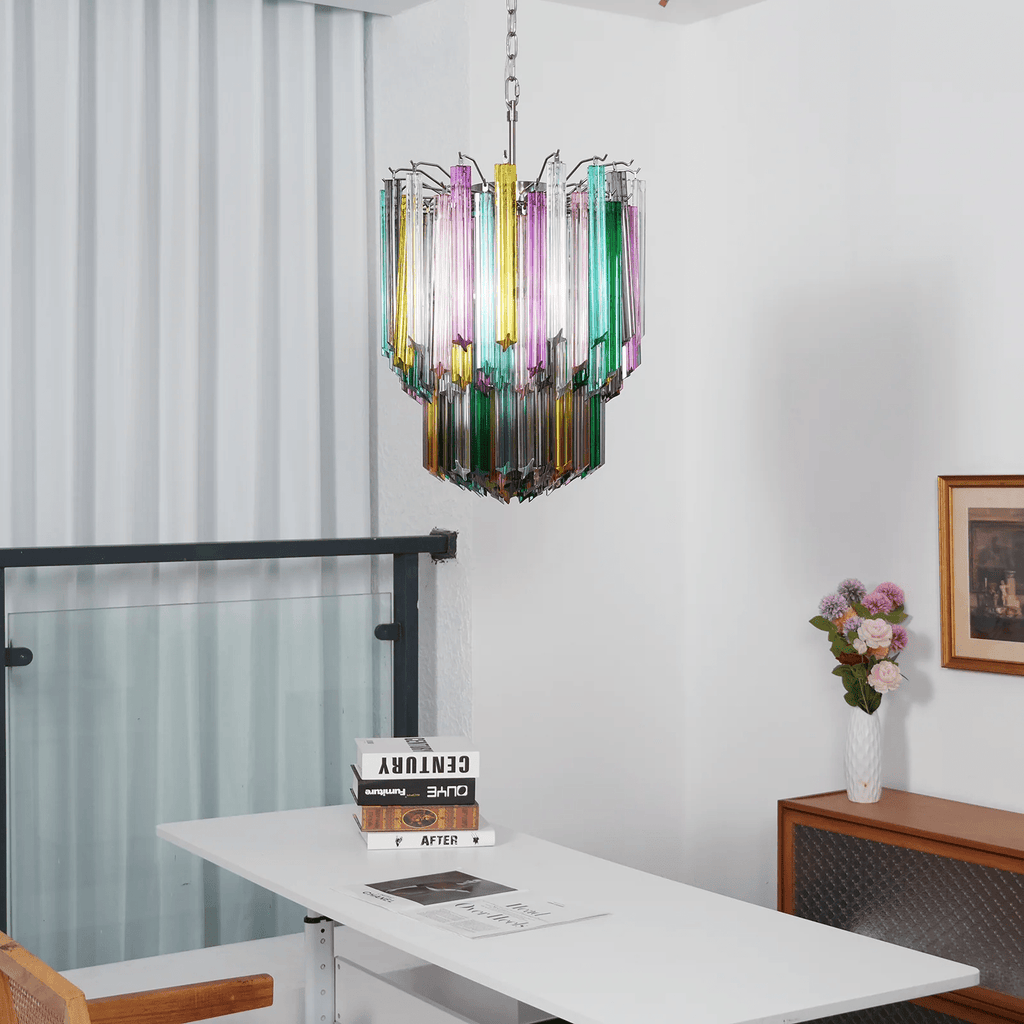 Prismatic Glass Colorful Chandelier Glass lighting by Bling Lighting Studio