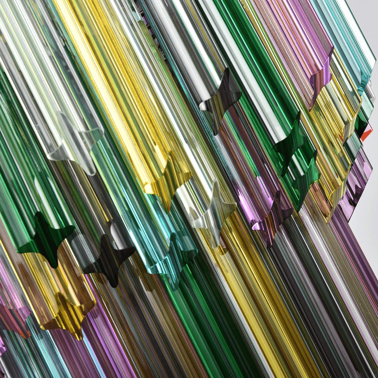 Prismatic Glass Colorful Chandelier Glass lighting by Bling Lighting Studio