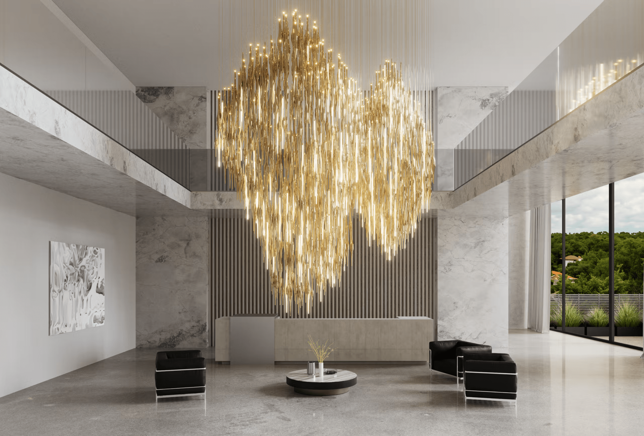 Vitara Glass Drop Chandelier
