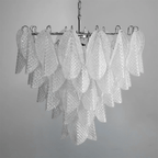 Glass Teardrop Chandelier Murano lighting by Bling Lighting Studio