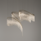 Luxury Fringe Waterfall Chandelier by Bling Lighting Studio