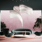 Luxury Fringe Waterfall Chandelier material and finish detail