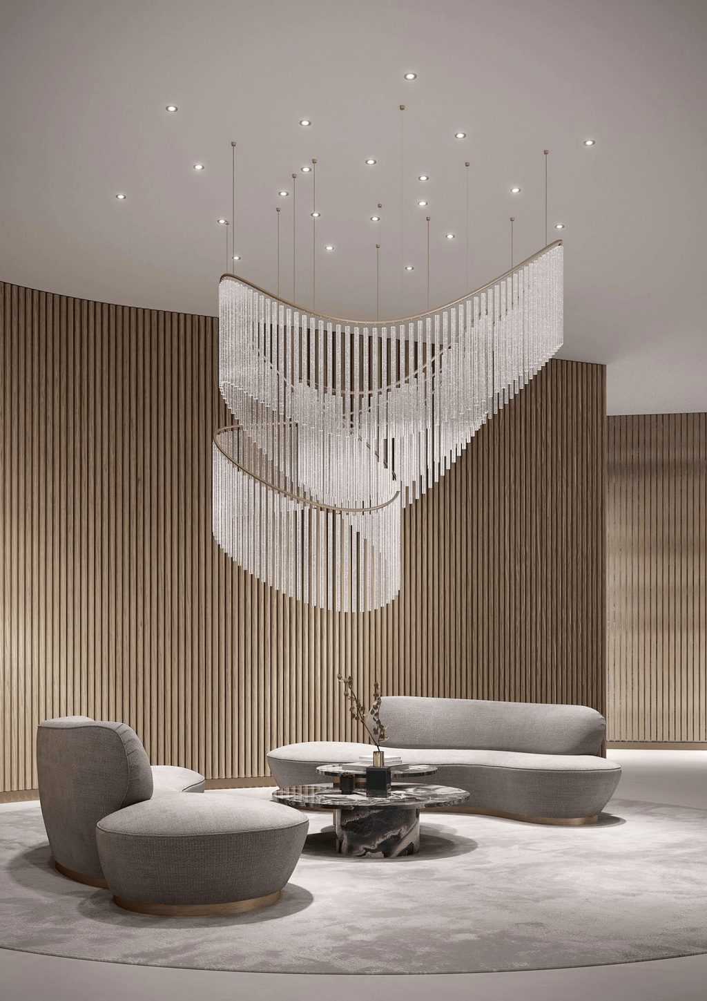 Luxury Waterfall Crystal Droplet Chandelier product image