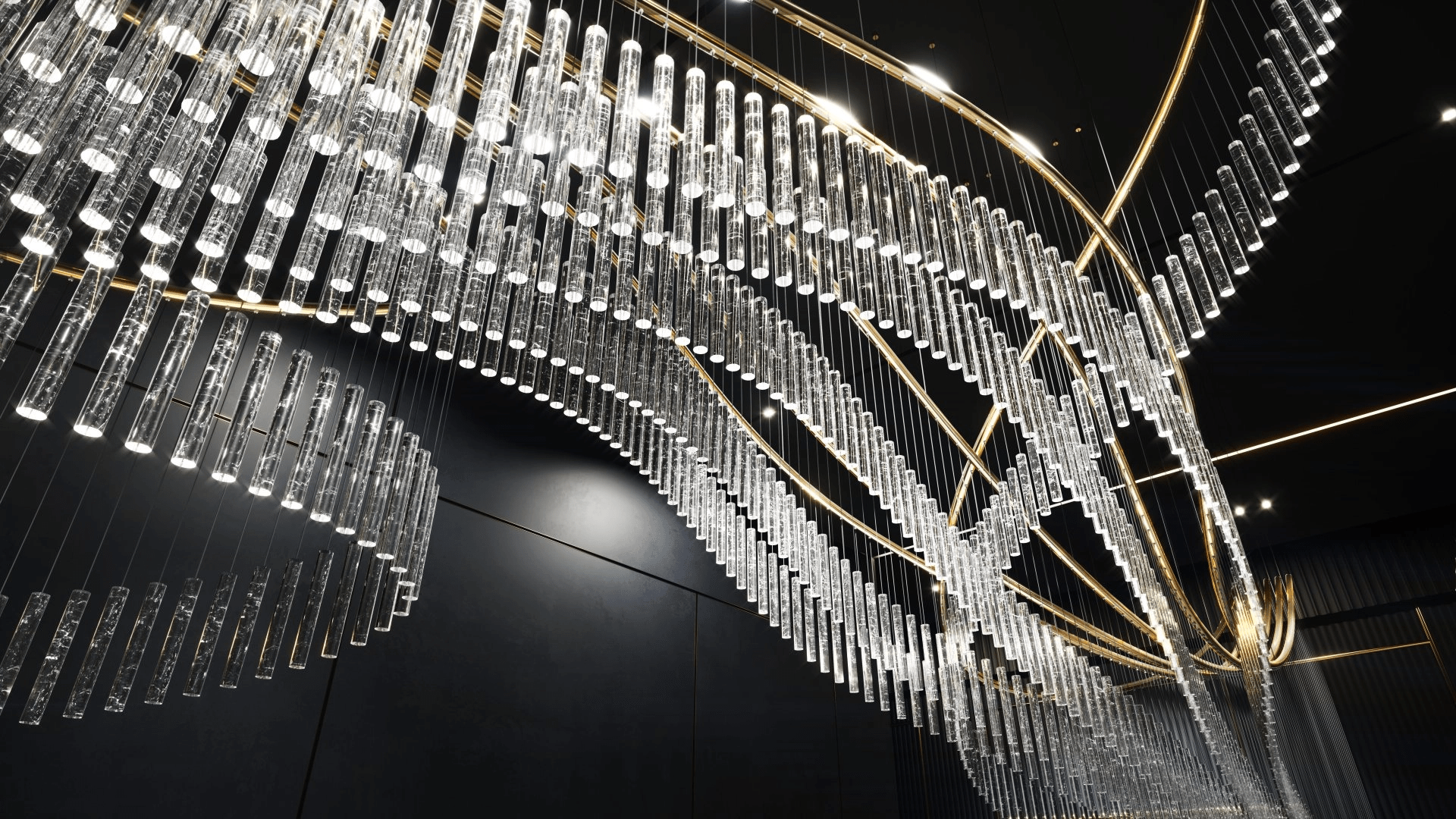Luxury Waterfall Crystal Droplet Chandelier product image