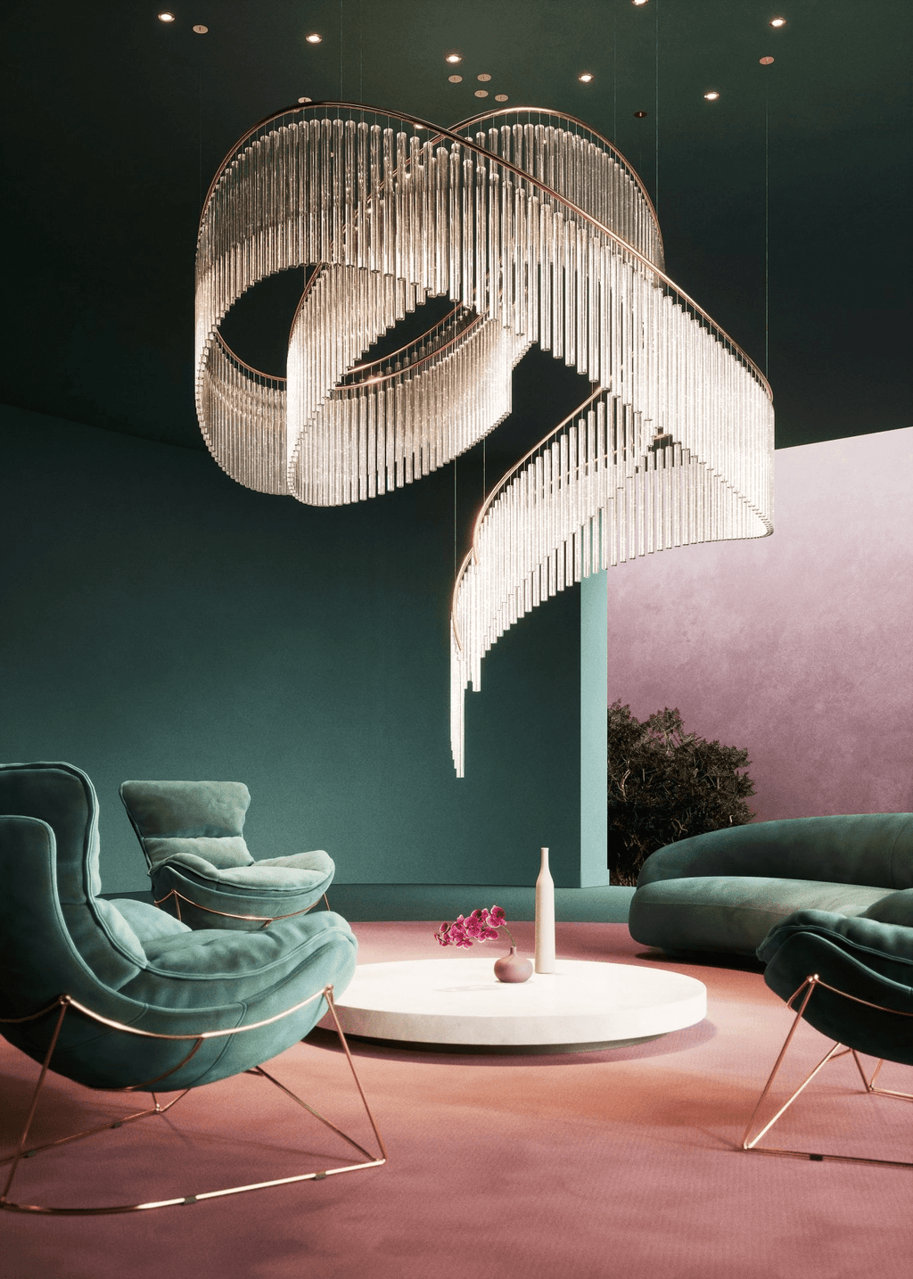 Luxury Fringe Waterfall Chandelier product image
