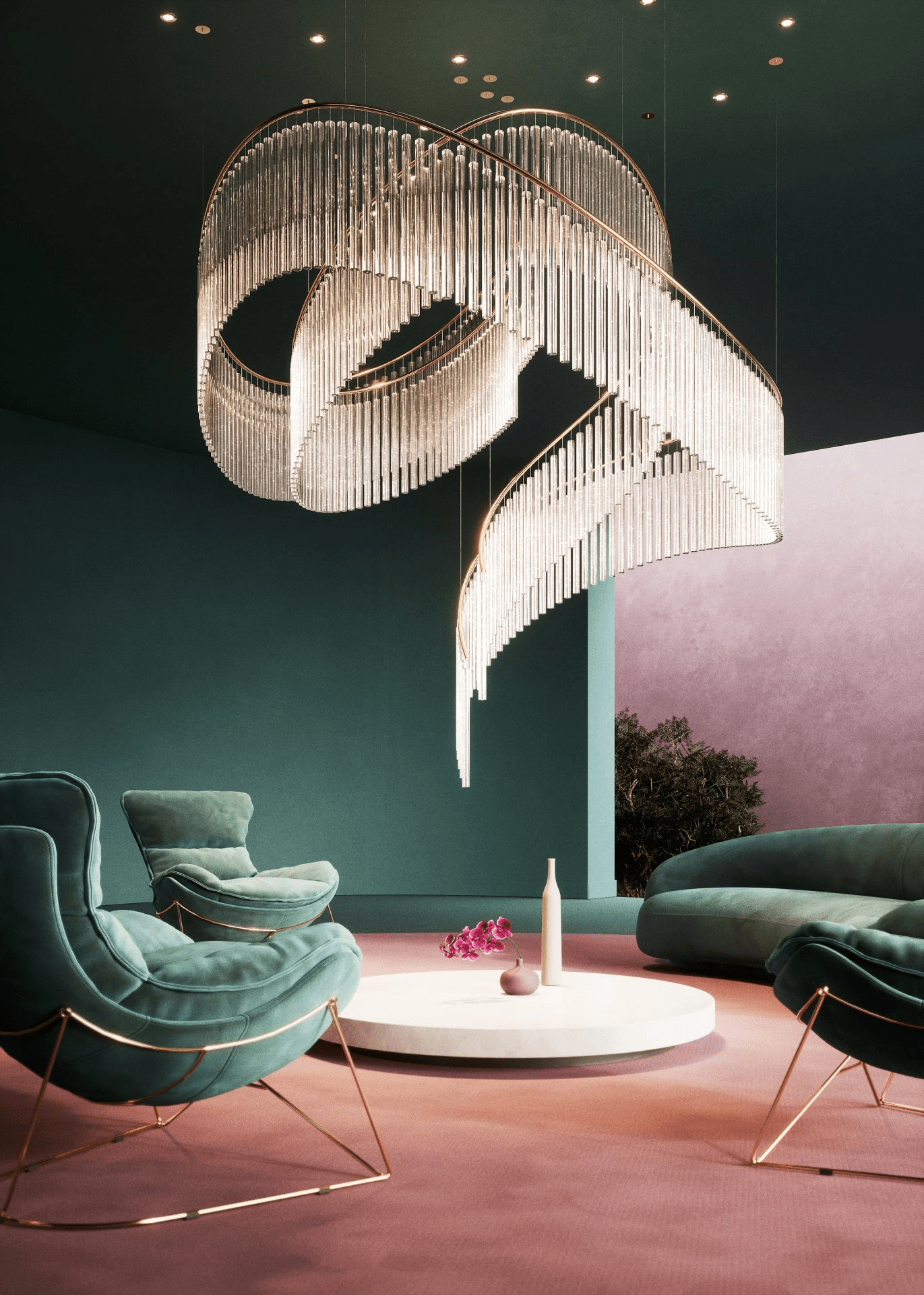 Luxury Fringe Waterfall Chandelier product image
