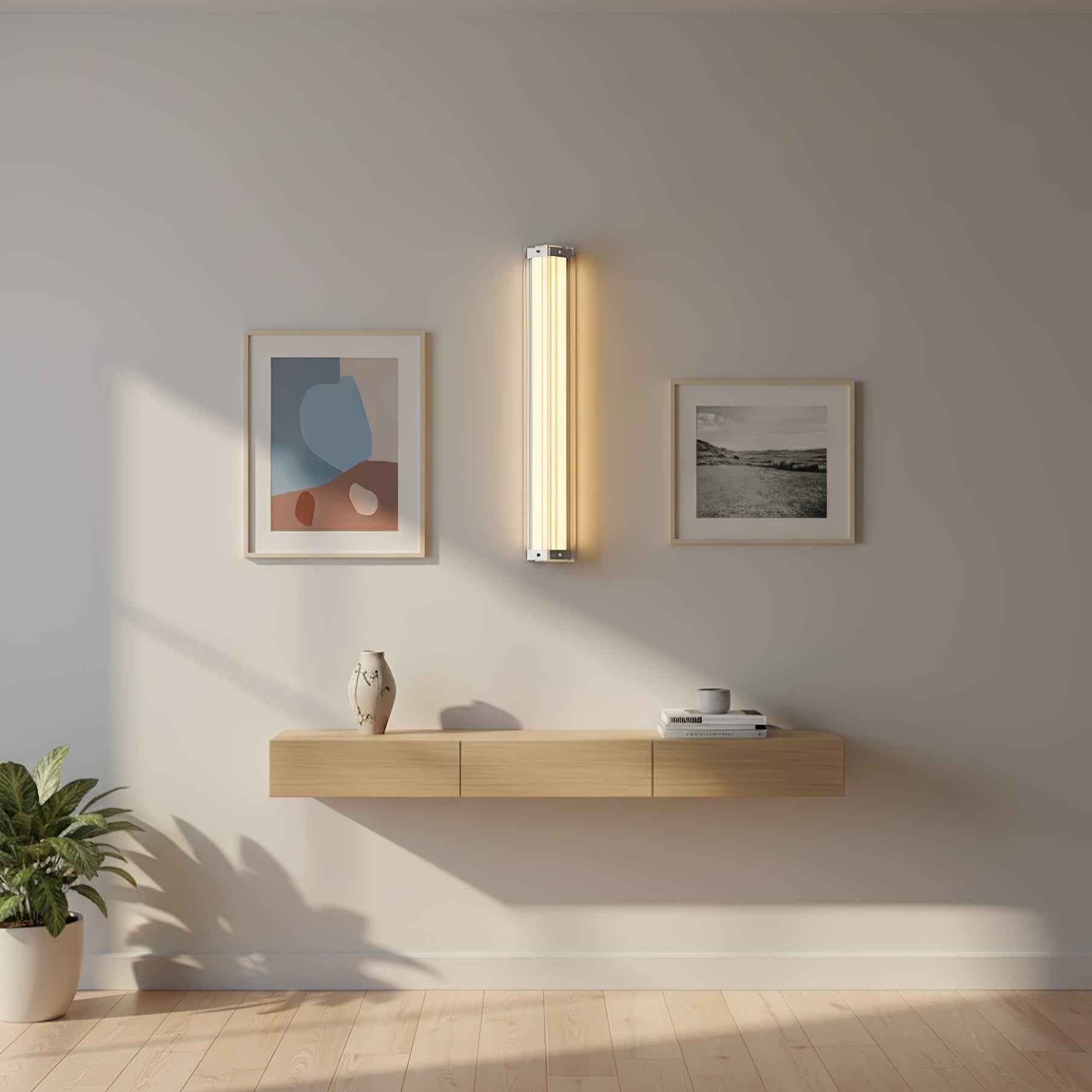 Hexagonal Glass Wall Lamp