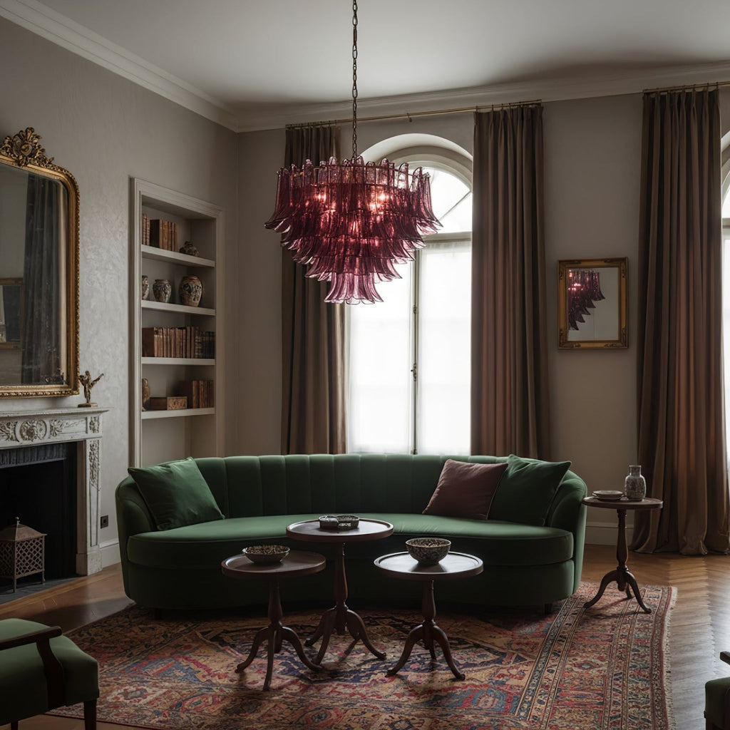 Amethyst Bloom Chandelier Glass lighting by Bling Lighting Studio