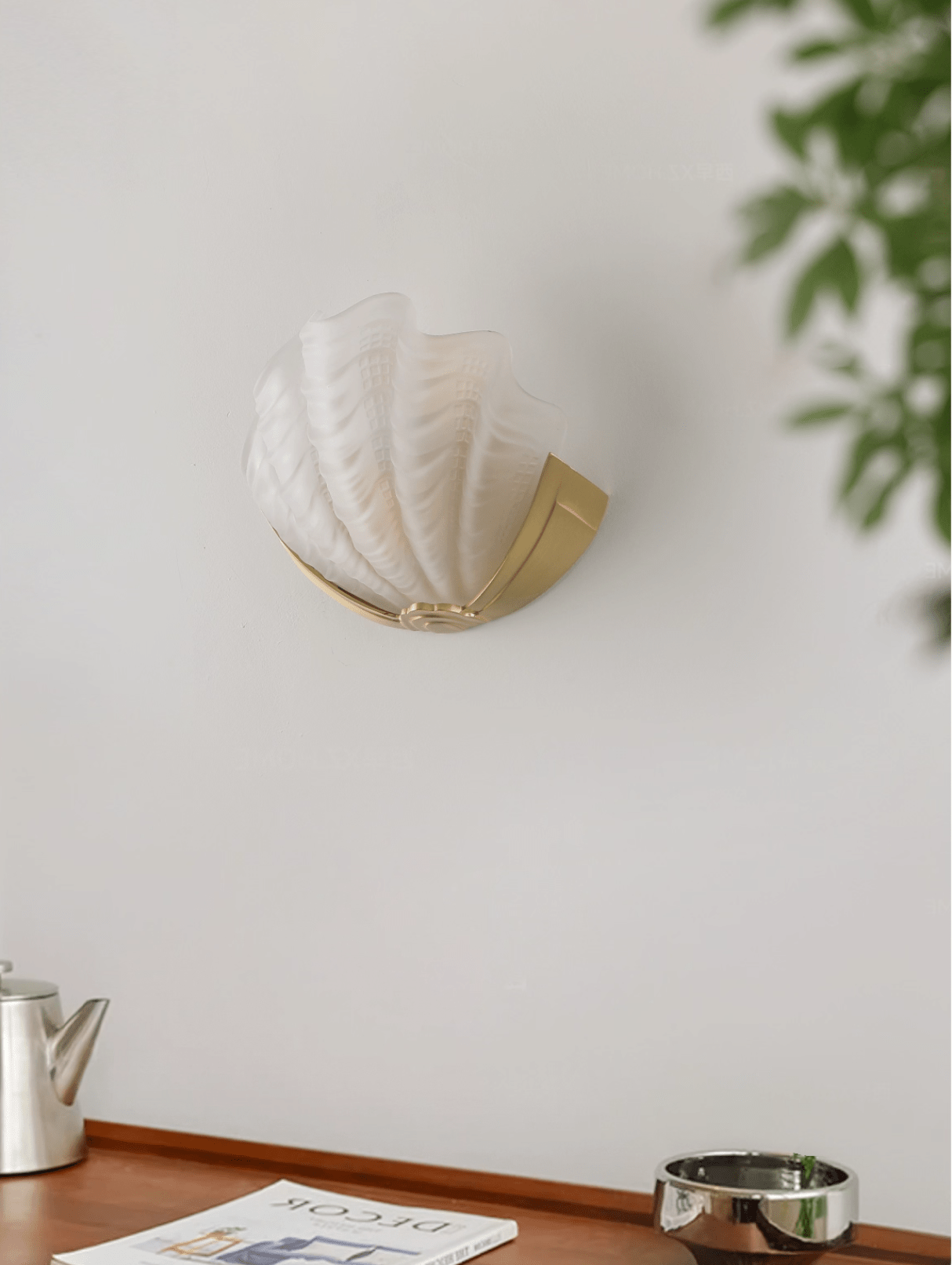 Art Deco Scallop Wall Light Glass lighting by Bling Lighting Studio