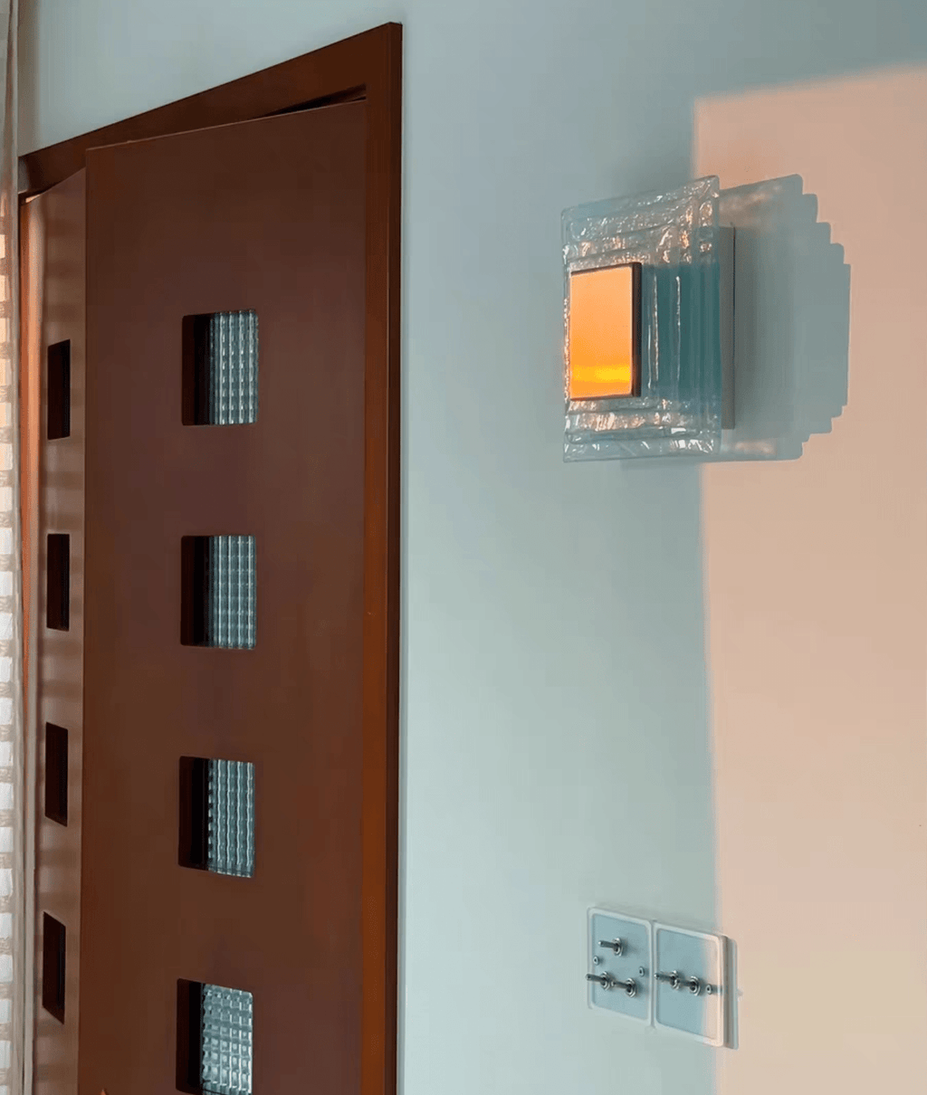 Aqua Cascade Sconce Glass lighting by Bling Lighting Studio