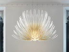 Aurelia Glass Petal Chandelier Glass lighting by Bling Lighting Studio