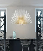 Aurelia Glass Petal Chandelier Glass lighting by Bling Lighting Studio