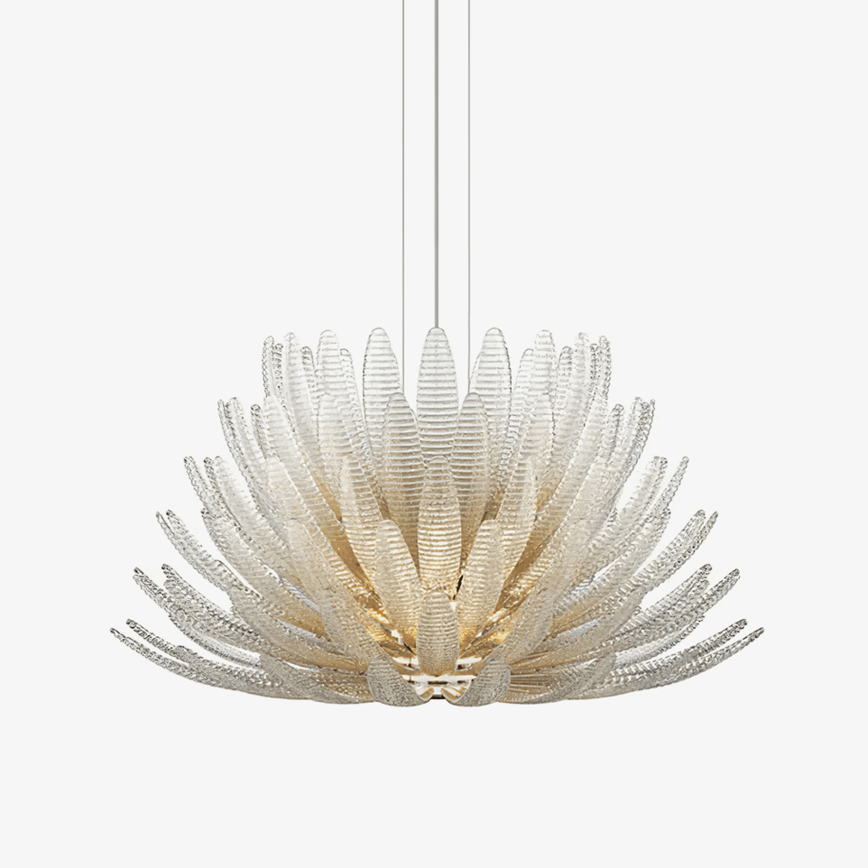 Aurelia Glass Petal Chandelier Glass lighting by Bling Lighting Studio
