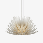 Aurelia Glass Petal Chandelier Glass lighting by Bling Lighting Studio