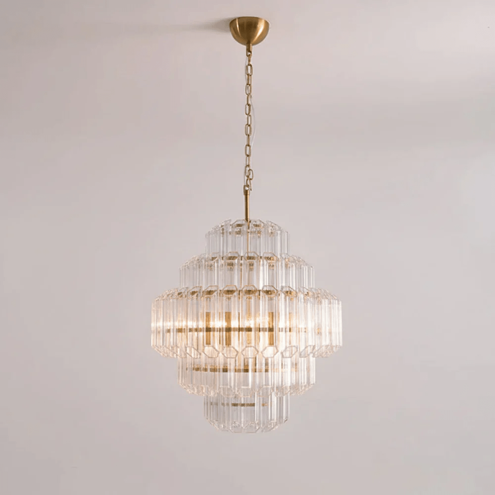 Aurum Cascade Glass Chandelier Murano lighting by Bling Lighting Studio