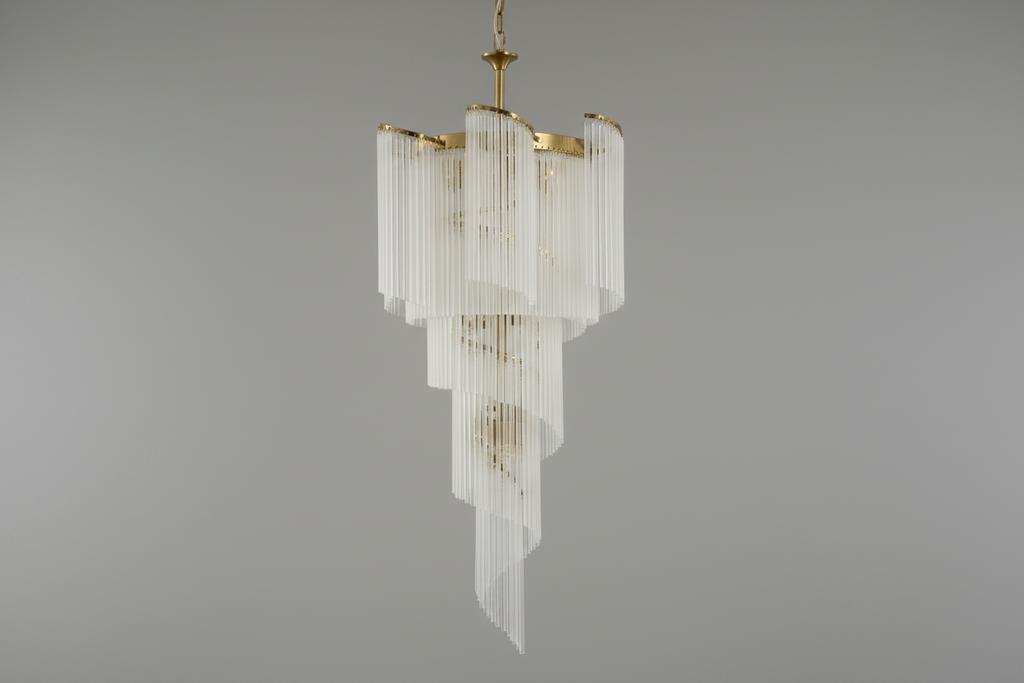 Modern Layered Pendant Chandelier by Bling Lighting Studio
