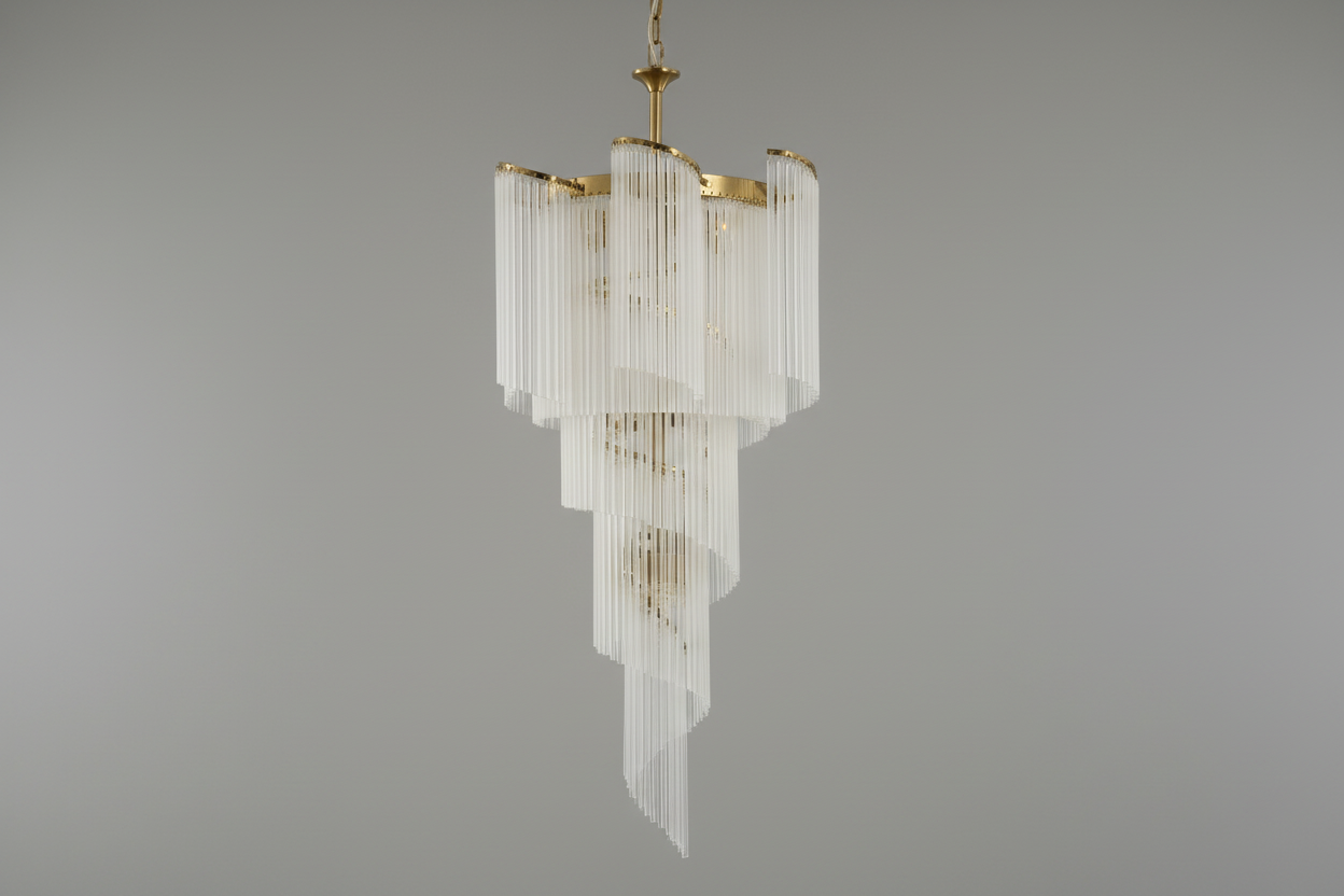 Modern Layered Pendant Chandelier by Bling Lighting Studio