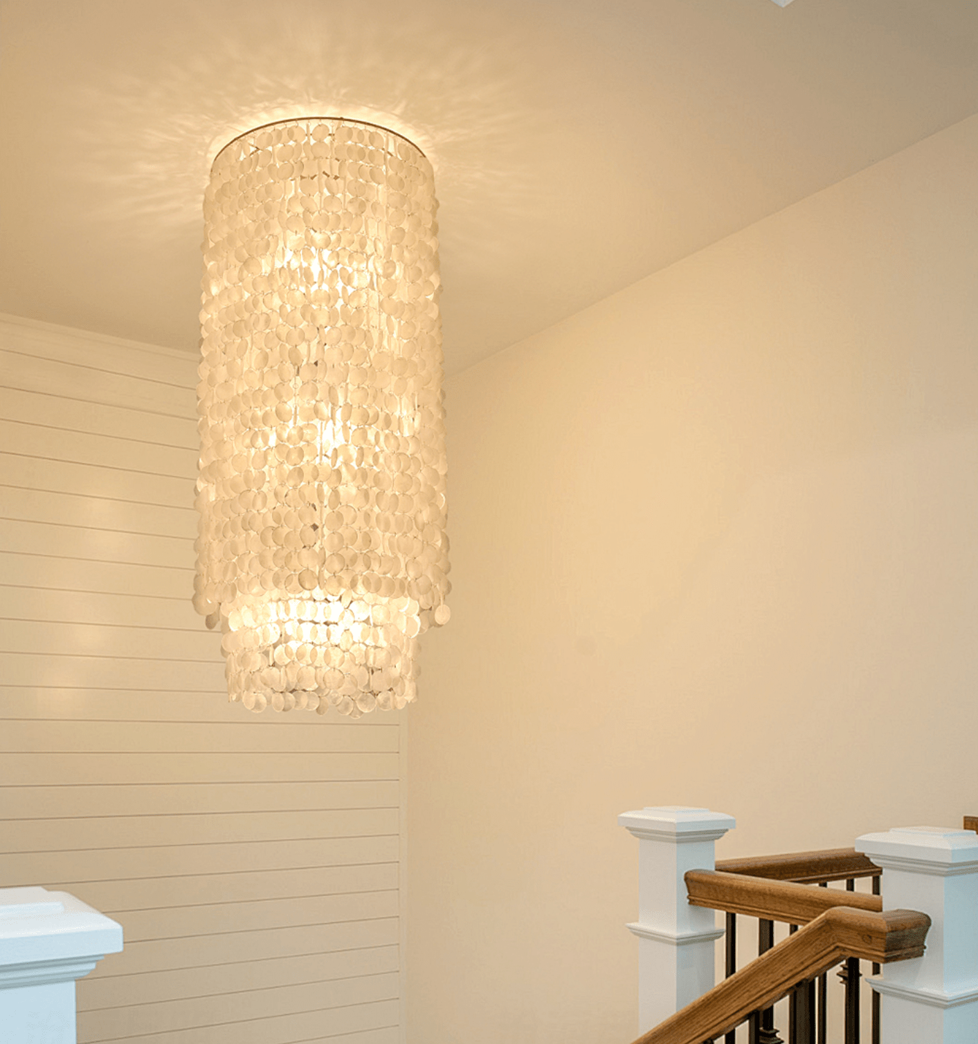 Capelia Shell Column Chandelier