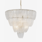 Layered Murano Glass Petal Chandelier