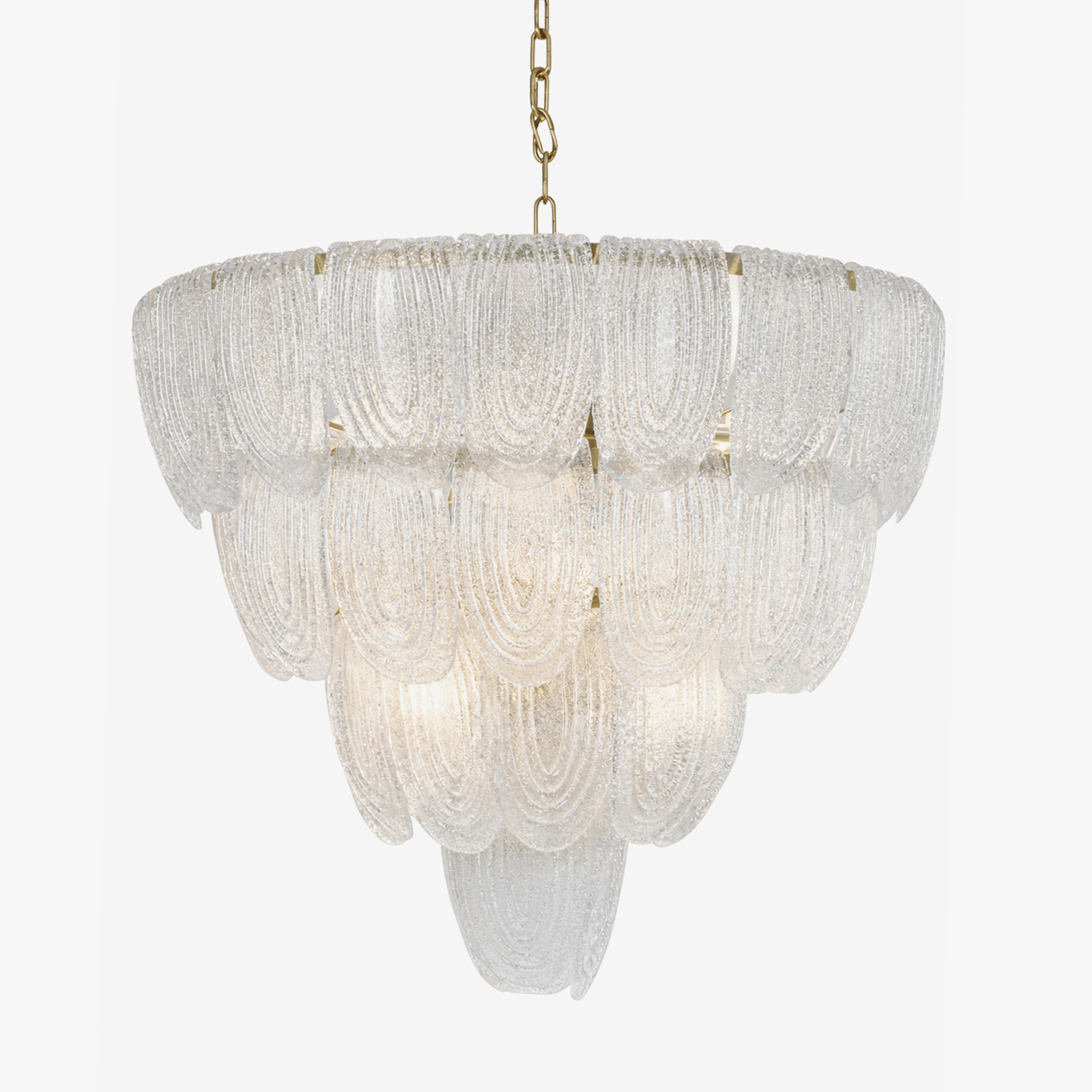 Layered Murano Glass Petal Chandelier