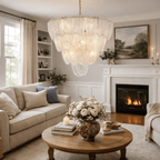 Layered Murano Glass Petal Chandelier