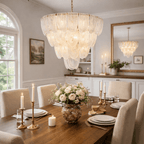 Layered Murano Glass Petal Chandelier