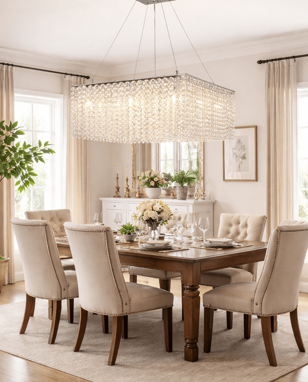 Crystal Frame Chandelier Crystal lighting by Bling Lighting Studio