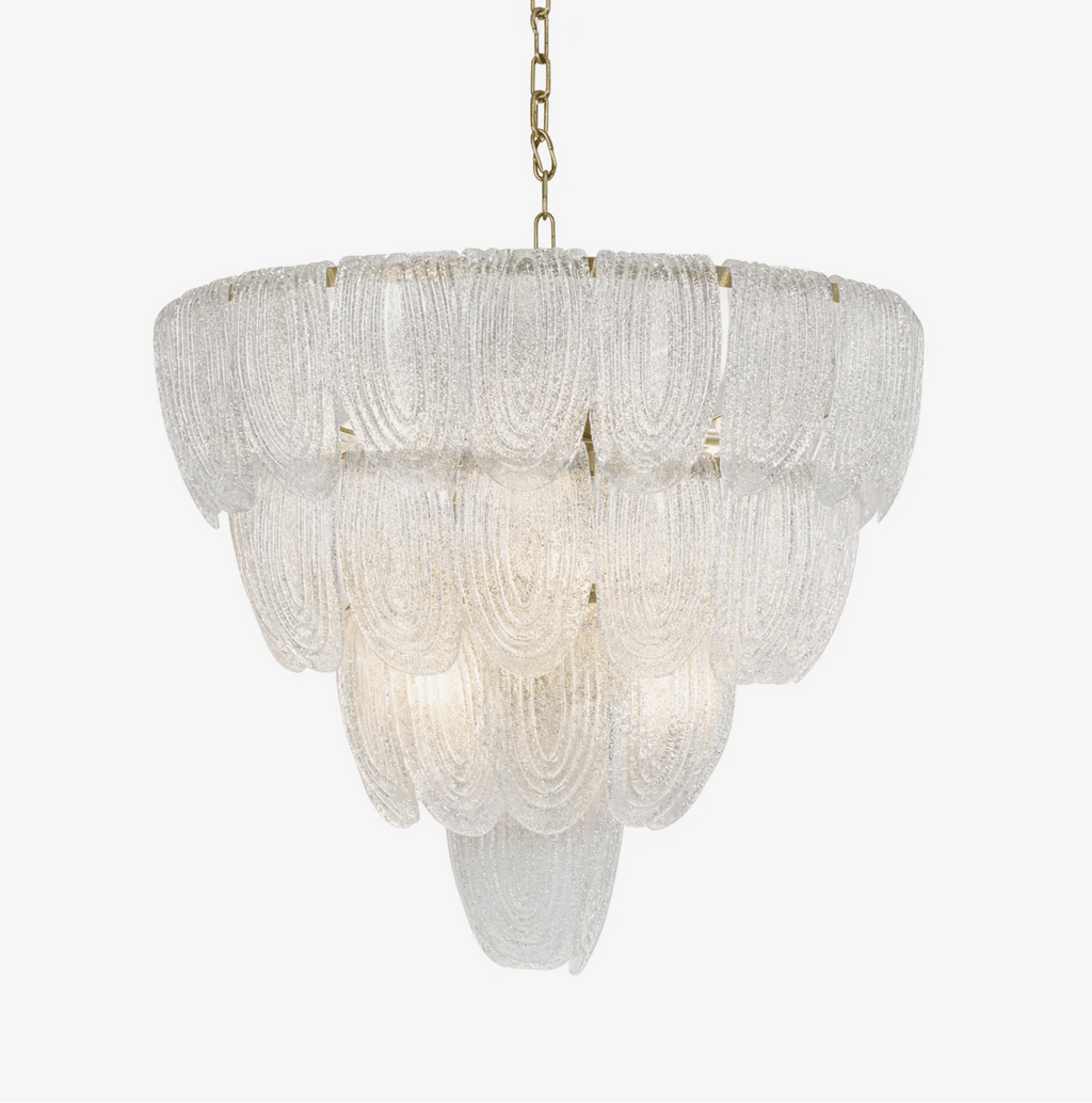 Layered Murano Glass Petal Chandelier