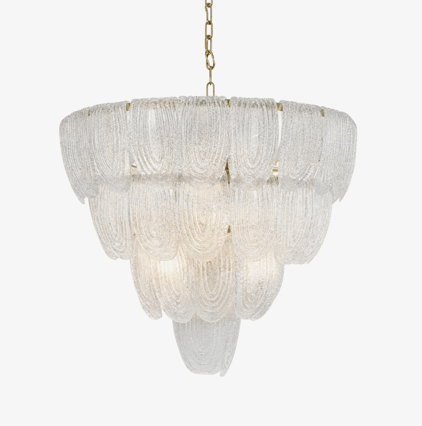 Layered Murano Glass Petal Chandelier