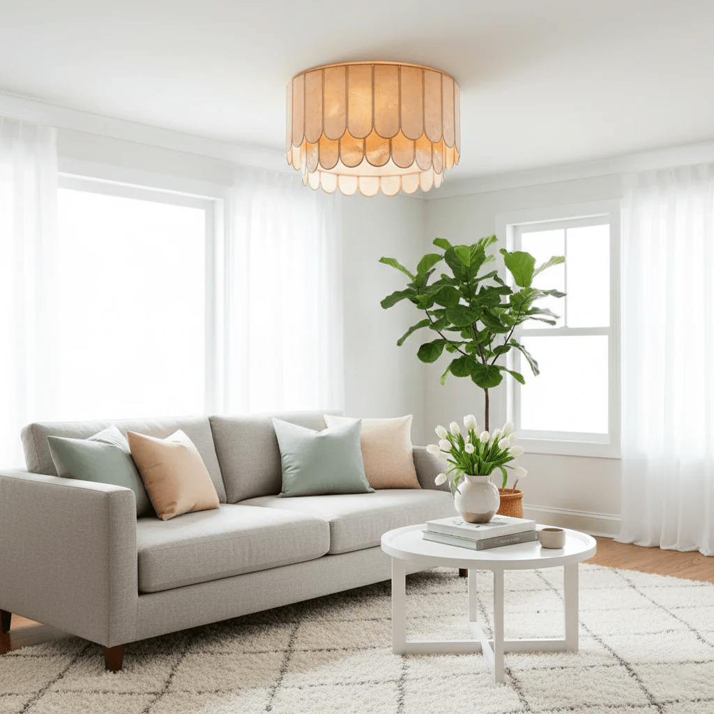 Aurelia Capiz Shell Ceiling Lamp