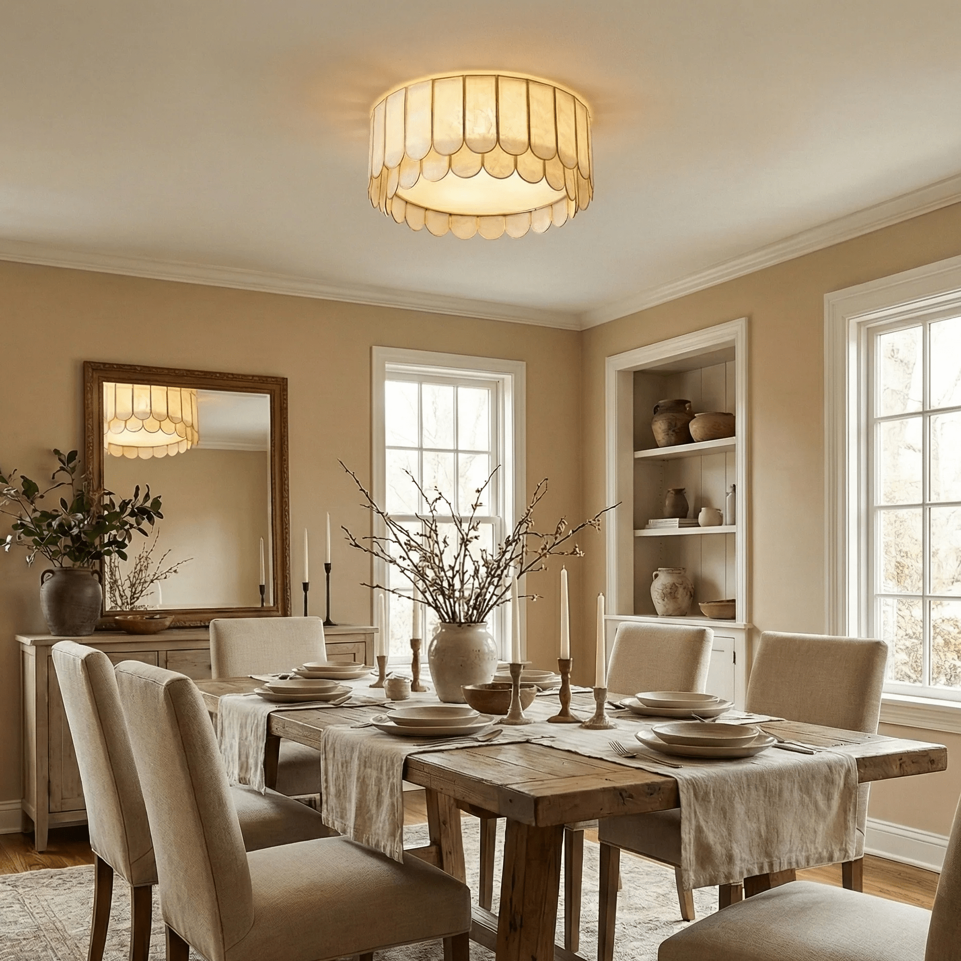 Aurelia Capiz Shell Ceiling Lamp
