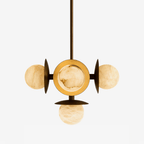 Snowflake Alabaster Orb Chandelier by Bling Lighting Studio