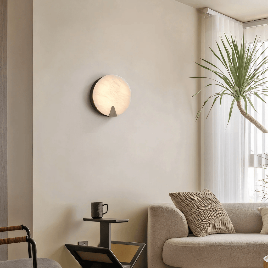 Solaris Halo Alabaster Wall Light