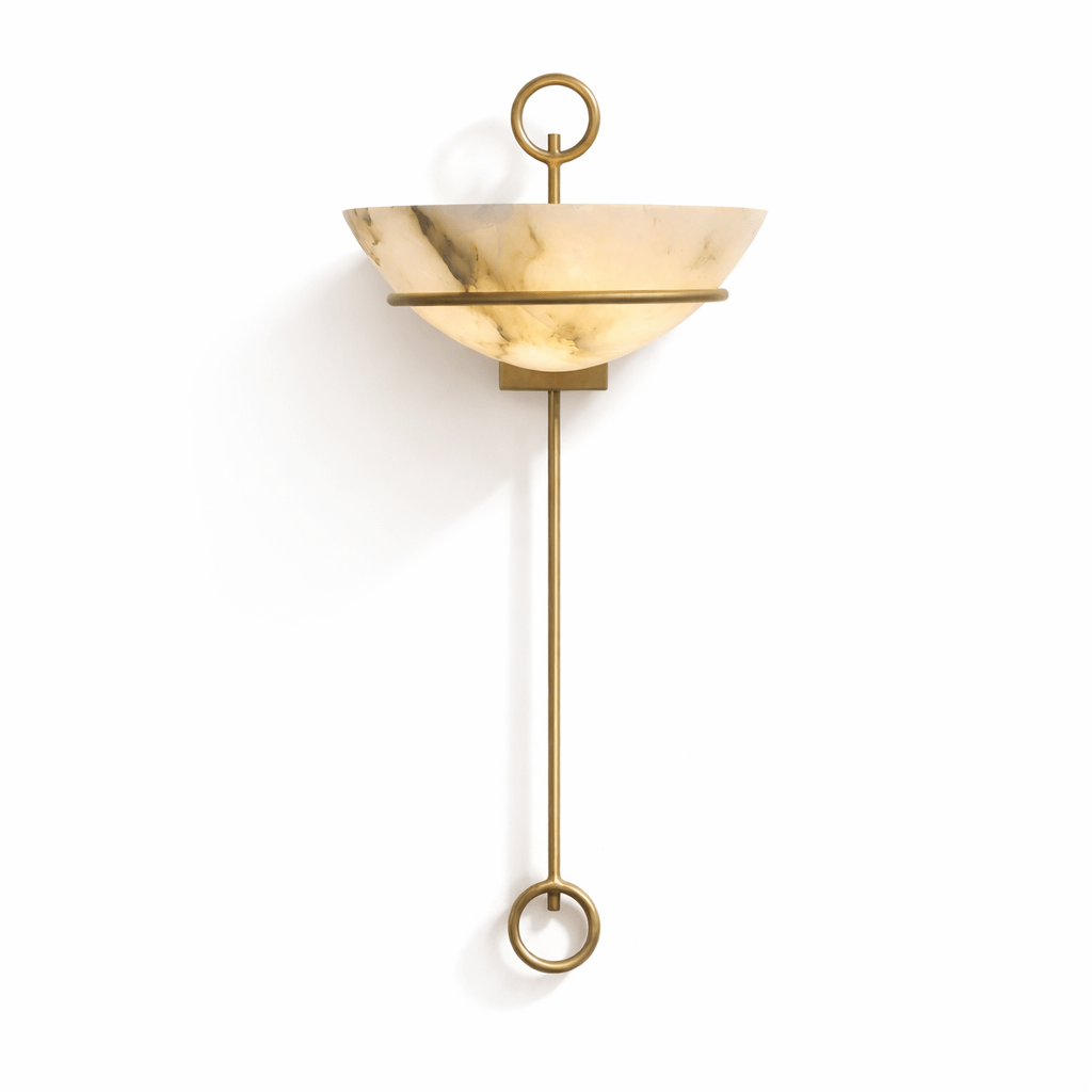 Tether Alabaster Wall Light by Bling Lighting Studio
