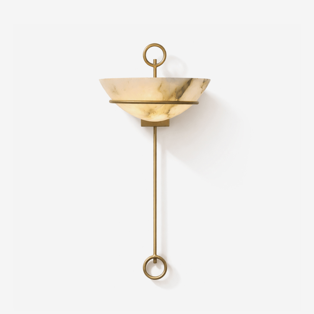 Tether Alabaster Wall Light by Bling Lighting Studio