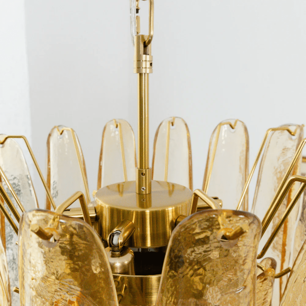Amber Cascade Glass Chandelier Glass lighting by Bling Lighting Studio