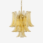 Amber Cascade Glass Chandelier Glass lighting by Bling Lighting Studio