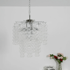Ripple Murano Glass Column Chandelier