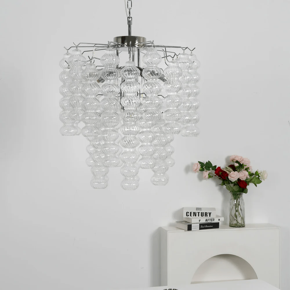 Ripple Murano Glass Column Chandelier