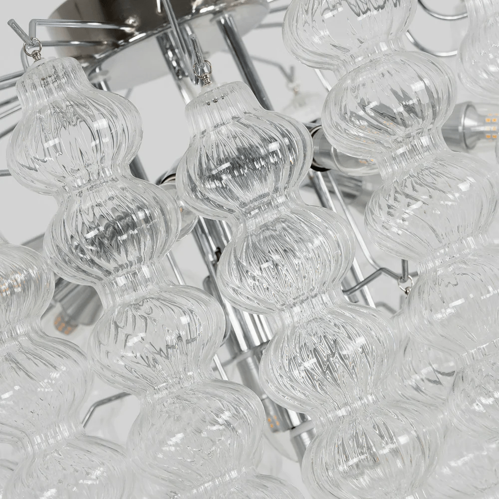 Ripple Murano Glass Column Chandelier