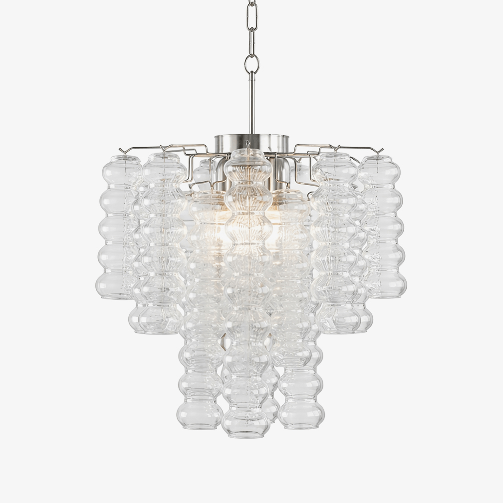 Ripple Murano Glass Column Chandelier