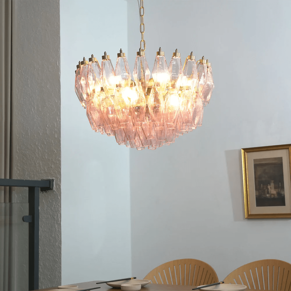 Facet Murano Glass Bloom Chandelier
