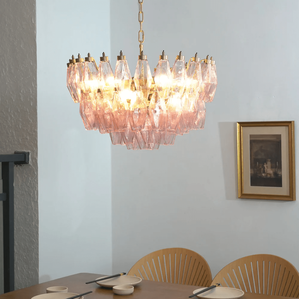 Facet Murano Glass Bloom Chandelier