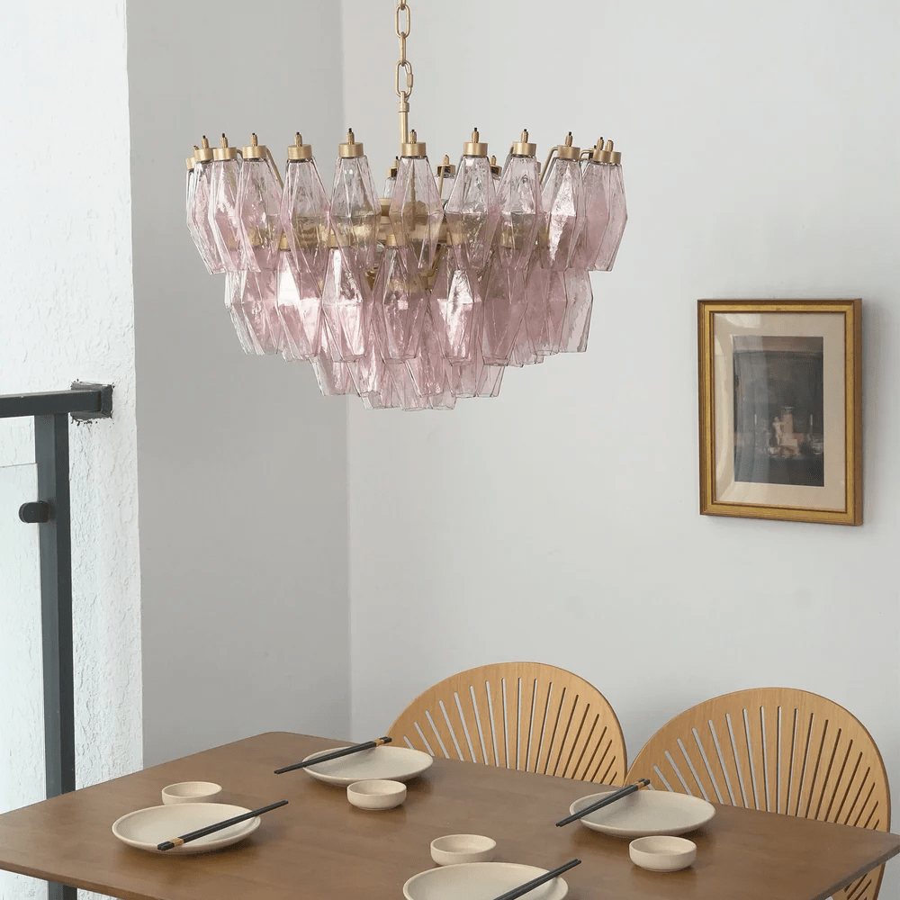 Facet Murano Glass Bloom Chandelier