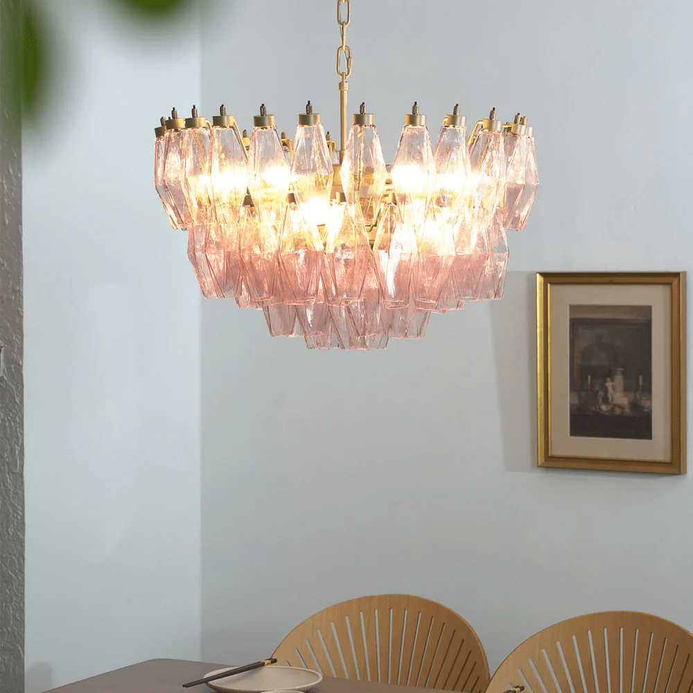 Facet Murano Glass Bloom Chandelier