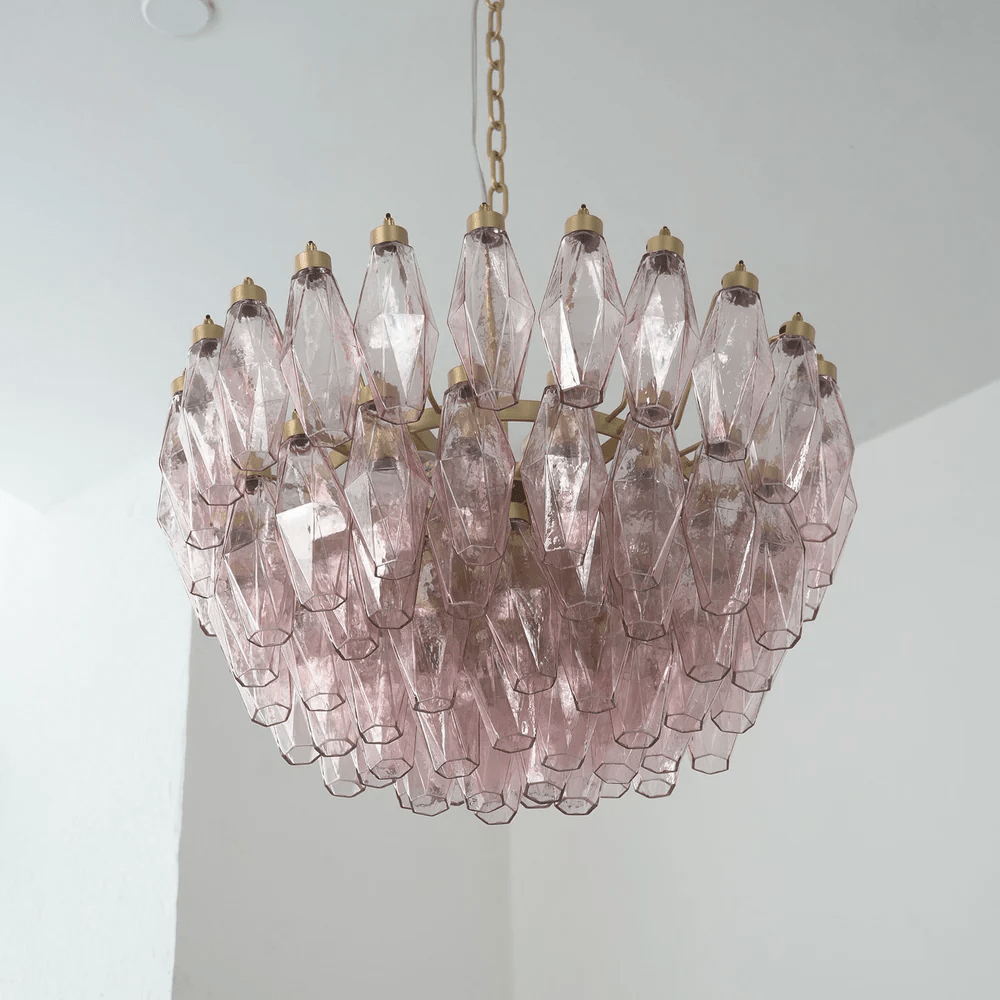 Facet Murano Glass Bloom Chandelier